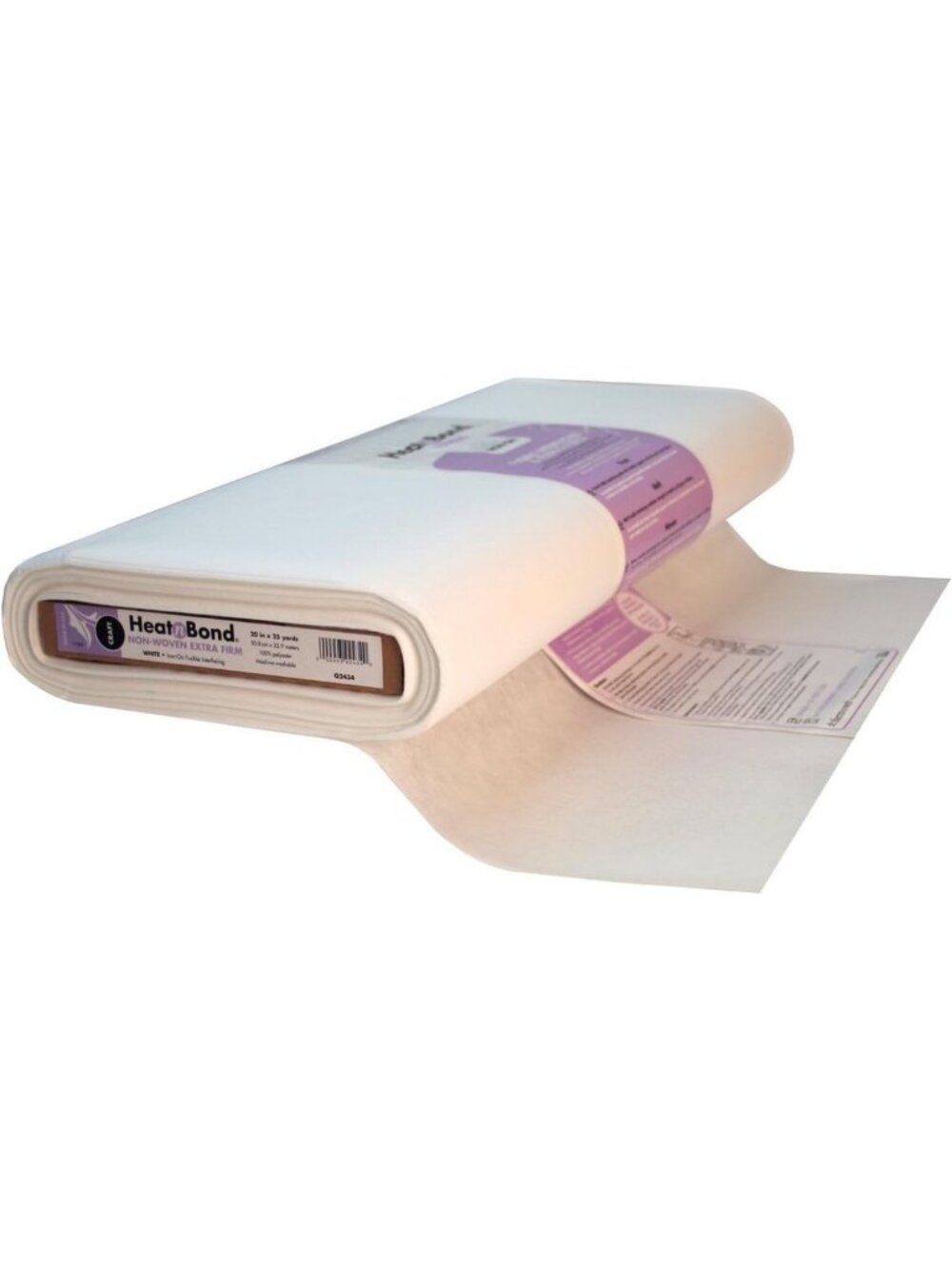 Extra-Firm Fusible Interfacing Non-Woven Craft Fabric, 20" x 25 Yds, White